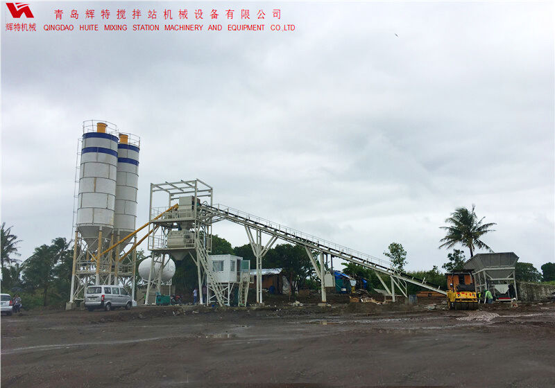 HZS60世界杯线上平台搅拌站 辉特机械 根据客户需求改动