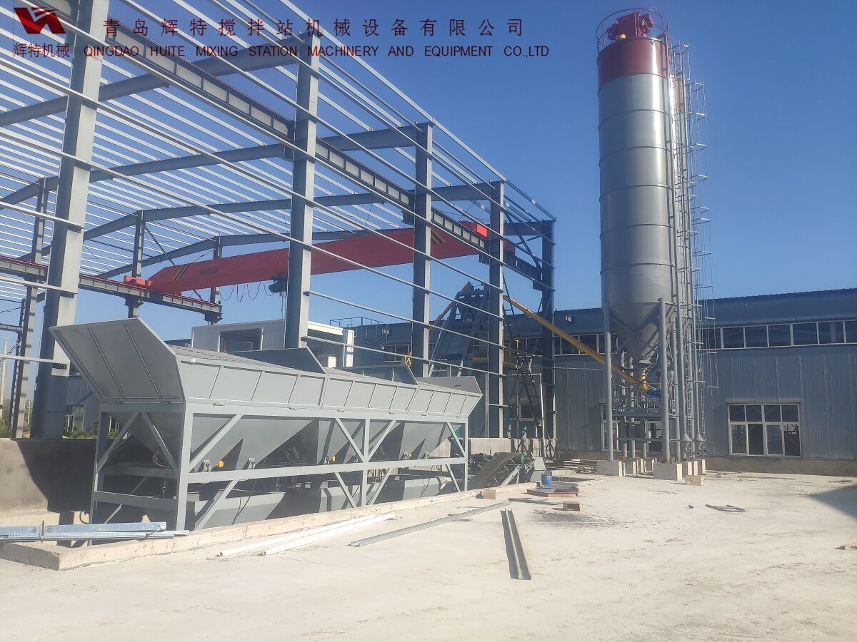HZS50世界杯线上平台搅拌站---卧轴主机高效节能-辉特机械