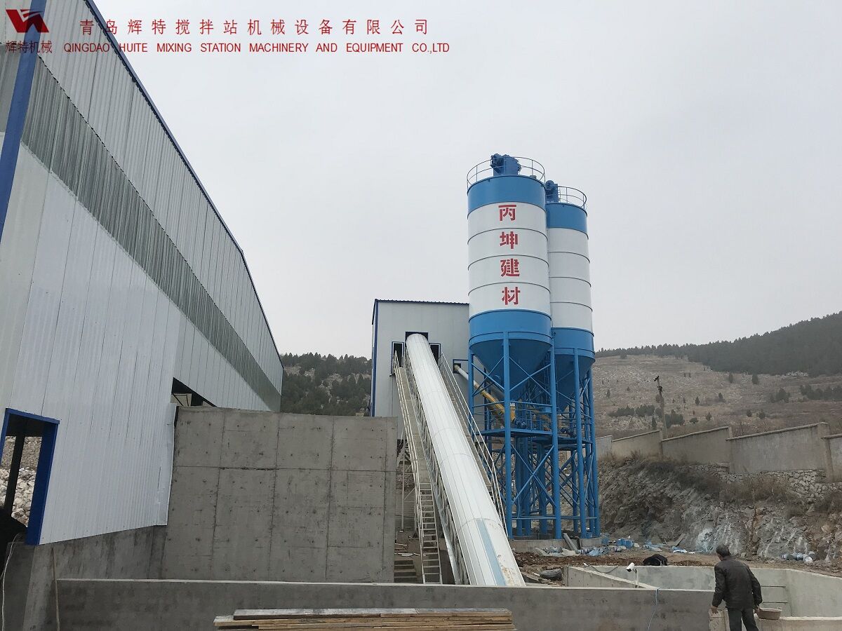 HZS180世界杯线上平台搅拌站 辉特机械 相应国家号召节能环保