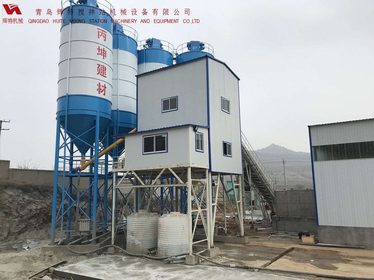 HZS180世界杯线上平台搅拌站 辉特机械 相应国家号召节能环保
